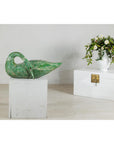 Vintage Green Painted Wooden Swan with Carved Curved Neck-4. Asian & Chinese Furniture, Art, Antiques, Vintage Home Décor for sale at FEA Home