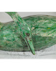 Vintage Green Painted Wooden Swan with Carved Curved Neck-5. Asian & Chinese Furniture, Art, Antiques, Vintage Home Décor for sale at FEA Home