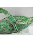 Vintage Green Painted Wooden Swan with Carved Curved Neck-8. Asian & Chinese Furniture, Art, Antiques, Vintage Home Décor for sale at FEA Home