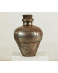 Vintage Handcrafted Metal Water Vessel with Wooden Stopper - image 12