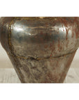 Vintage Handcrafted Metal Water Vessel with Wooden Stopper - image 6