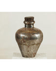 Vintage Handcrafted Metal Water Vessel with Wooden Stopper - image 8
