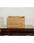 Vintage Handwoven Rattan Rectangular Storage Basket-6. Asian & Chinese Furniture, Art, Antiques, Vintage Home Décor for sale at FEA Home