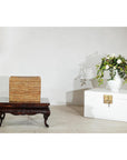 Vintage Handwoven Rattan Storage Box with Removable Lid in Country Style-3. Asian & Chinese Furniture, Art, Antiques, Vintage Home Décor for sale at FEA Home