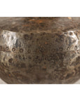 Vintage Indian hammered metal water vessel, view 12