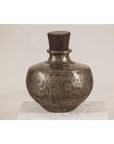 Vintage Indian hammered metal water vessel, view 3