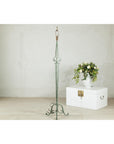Vintage Iron Floor Lamp with Scrolled Base - image 13