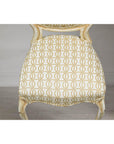 Vintage Louis XV-Style Side Chair with Floral Carving and Patterned Fabric-12. Asian & Chinese Furniture, Art, Antiques, Vintage Home Décor for sale at FEA Home