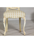 Vintage Louis XV-Style Side Chair with Floral Carving and Patterned Fabric-5. Asian & Chinese Furniture, Art, Antiques, Vintage Home Décor for sale at FEA Home