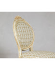 Vintage Louis XV-Style Side Chair with Floral Carving and Patterned Fabric-8. Asian & Chinese Furniture, Art, Antiques, Vintage Home Décor for sale at FEA Home