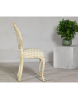Vintage Louis XV-Style Side Chair with Floral Carving and Patterned Fabric-9. Asian & Chinese Furniture, Art, Antiques, Vintage Home Décor for sale at FEA Home