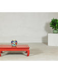 Vintage Low Red Lacquer Coffee Table with Curved Legs-4. Asian & Chinese Furniture, Art, Antiques, Vintage Home Décor for sale at FEA Home