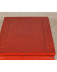 Vintage Low Red Lacquer Table with Chow Legs and Scalloped Apron-9. Asian & Chinese Furniture, Art, Antiques, Vintage Home Décor for sale at FEA Home