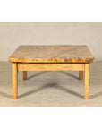 Vintage Mango Wood Coffee Table with Drawer and Tapered Legs-10. Asian & Chinese Furniture, Art, Antiques, Vintage Home Décor for sale at FEA Home