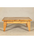 Vintage Mango Wood Coffee Table with Drawer and Tapered Legs-12. Asian & Chinese Furniture, Art, Antiques, Vintage Home Décor for sale at FEA Home