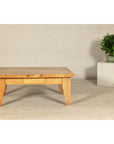 Vintage Mango Wood Coffee Table with Drawer and Tapered Legs-13. Asian & Chinese Furniture, Art, Antiques, Vintage Home Décor for sale at FEA Home