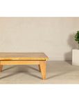 Vintage Mango Wood Coffee Table with Drawer and Tapered Legs-2. Asian & Chinese Furniture, Art, Antiques, Vintage Home Décor for sale at FEA Home