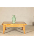 Vintage Mango Wood Coffee Table with Drawer and Tapered Legs-8. Asian & Chinese Furniture, Art, Antiques, Vintage Home Décor for sale at FEA Home