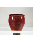 Vintage Oxblood Glazed Ceramic Planter with Flared Rim-11. Asian & Chinese Furniture, Art, Antiques, Vintage Home Décor for sale at FEA Home