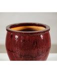 Vintage Oxblood Glazed Ceramic Planter with Flared Rim-3. Asian & Chinese Furniture, Art, Antiques, Vintage Home Décor for sale at FEA Home