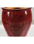 Vintage Oxblood Glazed Ceramic Planter with Flared Rim-7. Asian & Chinese Furniture, Art, Antiques, Vintage Home Décor for sale at FEA Home