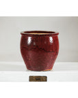 Vintage Oxblood Glazed Ceramic Planter with Flared Rim-9. Asian & Chinese Furniture, Art, Antiques, Vintage Home Décor for sale at FEA Home