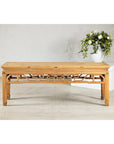 Vintage Rustic Low Table with Geometric Carved Fretwork Apron-2. Asian & Chinese Furniture, Art, Antiques, Vintage Home Décor for sale at FEA Home