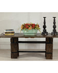 Vintage Rustic Reclaimed Teak Table with Distressed Top and Metal Base-12. Asian & Chinese Furniture, Art, Antiques, Vintage Home Décor for sale at FEA Home