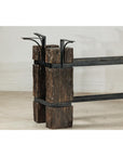 Vintage Rustic Wooden and Iron Table Base with Sculptural Industrial Design-11. Asian & Chinese Furniture, Art, Antiques, Vintage Home Décor for sale at FEA Home
