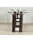 Vintage Rustic Wooden and Iron Table Base with Sculptural Industrial Design-13. Asian & Chinese Furniture, Art, Antiques, Vintage Home Décor for sale at FEA Home