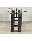 Vintage Rustic Wooden and Iron Table Base with Sculptural Industrial Design-14. Asian & Chinese Furniture, Art, Antiques, Vintage Home Décor for sale at FEA Home