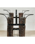 Vintage Rustic Wooden and Iron Table Base with Sculptural Industrial Design-15. Asian & Chinese Furniture, Art, Antiques, Vintage Home Décor for sale at FEA Home