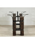 Vintage Rustic Wooden and Iron Table Base with Sculptural Industrial Design-17. Asian & Chinese Furniture, Art, Antiques, Vintage Home Décor for sale at FEA Home