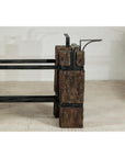 Vintage Rustic Wooden and Iron Table Base with Sculptural Industrial Design-5. Asian & Chinese Furniture, Art, Antiques, Vintage Home Décor for sale at FEA Home