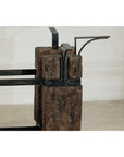 Vintage Rustic Wooden and Iron Table Base with Sculptural Industrial Design-6. Asian & Chinese Furniture, Art, Antiques, Vintage Home Décor for sale at FEA Home