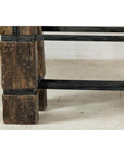 Vintage Rustic Wooden and Iron Table Base with Sculptural Industrial Design-8. Asian & Chinese Furniture, Art, Antiques, Vintage Home Décor for sale at FEA Home