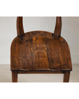 Vintage Sculptural Teak Wood Side Chair with Pierced Back Detail-12. Asian & Chinese Furniture, Art, Antiques, Vintage Home Décor for sale at FEA Home