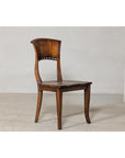 Vintage Sculptural Teak Wood Side Chair with Pierced Back Detail-8. Asian & Chinese Furniture, Art, Antiques, Vintage Home Décor for sale at FEA Home