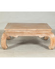 Vintage Square Coffee Table with Chow Legs in Light Wood-10. Asian & Chinese Furniture, Art, Antiques, Vintage Home Décor for sale at FEA Home