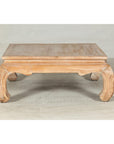 Vintage Square Coffee Table with Chow Legs in Light Wood-11. Asian & Chinese Furniture, Art, Antiques, Vintage Home Décor for sale at FEA Home