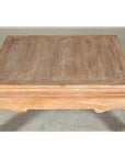 Vintage Square Coffee Table with Chow Legs in Light Wood-12. Asian & Chinese Furniture, Art, Antiques, Vintage Home Décor for sale at FEA Home