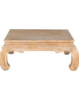 Vintage Square Coffee Table with Chow Legs in Light Wood-14. Asian & Chinese Furniture, Art, Antiques, Vintage Home Décor for sale at FEA Home