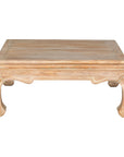 Vintage Square Coffee Table with Chow Legs in Light Wood-1. Asian & Chinese Furniture, Art, Antiques, Vintage Home Décor for sale at FEA Home