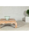 Vintage Square Coffee Table with Chow Legs in Light Wood-2. Asian & Chinese Furniture, Art, Antiques, Vintage Home Décor for sale at FEA Home
