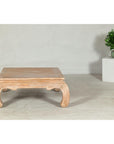 Vintage Square Coffee Table with Chow Legs in Light Wood-4. Asian & Chinese Furniture, Art, Antiques, Vintage Home Décor for sale at FEA Home