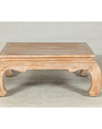 Vintage Square Coffee Table with Chow Legs in Light Wood-5. Asian & Chinese Furniture, Art, Antiques, Vintage Home Décor for sale at FEA Home