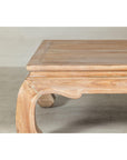Vintage Square Coffee Table with Chow Legs in Light Wood-6. Asian & Chinese Furniture, Art, Antiques, Vintage Home Décor for sale at FEA Home