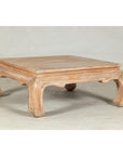 Vintage Square Coffee Table with Chow Legs in Light Wood-7. Asian & Chinese Furniture, Art, Antiques, Vintage Home Décor for sale at FEA Home