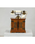 Vintage Telephone - Brass Details and French-Inspired Design-4. Asian & Chinese Furniture, Art, Antiques, Vintage Home Décor for sale at FEA Home
