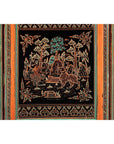 Vintage Thai Five-Panel Lacquered Screen with Gilt Figural and Animal Scenes-10. Asian & Chinese Furniture, Art, Antiques, Vintage Home Décor for sale at FEA Home
